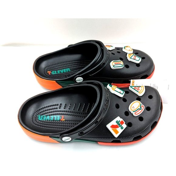 Crocs 7-Eleven X Classic Clog Black Men Slip On Sandals 208272-001 Men SZ-9 main image 7